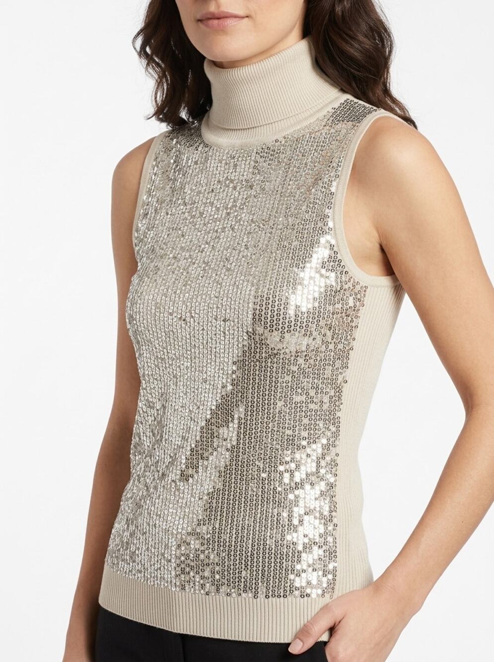 Demanding Sabrina Gold Lightweight Top Women Size S